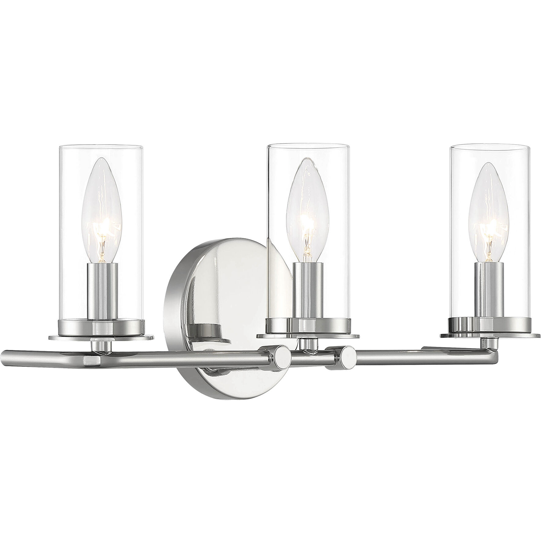 Hudson Heights 3 Light 18 inch Polished Nickel Vanity Light Wall Light